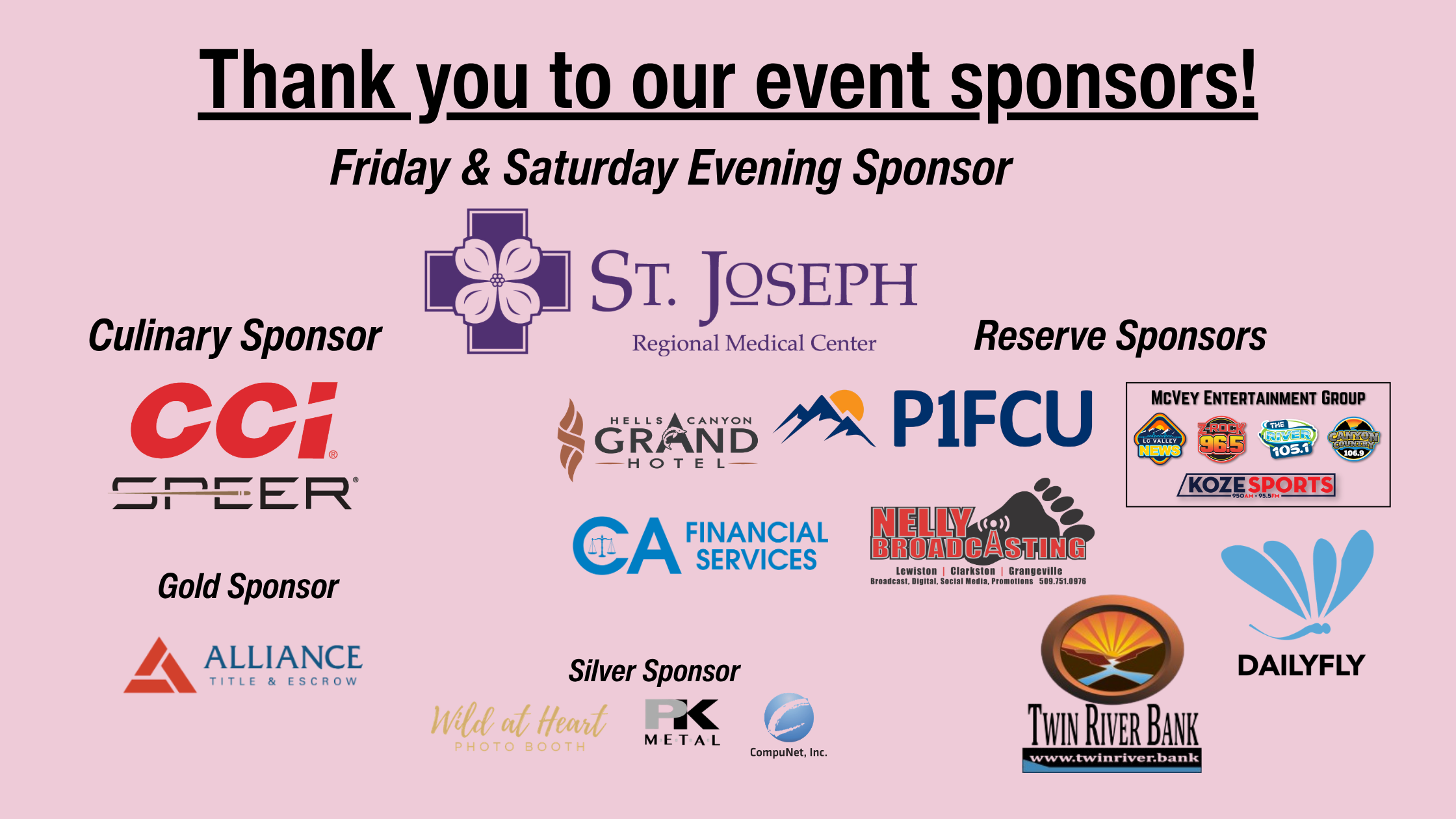 Thank You to Event Sponsors (4)